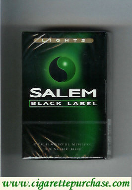 Salem Black Label Lights cigarettes hard box